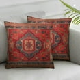 thumbnail image 2 of PIKWEEK  Throw Pillow Cover Case Antique Oriental Turkish Carpet Pattern Print Red - Soft Pillow Case for Decorative Bedroom/Livingroom/Sofa/Farm House - Cushion Covers  2pc, 2 of 6