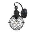 thumbnail image 1 of Westinghouse 6580500 Textured Black Finish Clear Seeded Glass Wall Fixture, 1 of 1