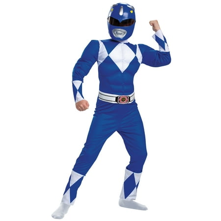 Power Rangers Blue Ranger Classic Muscle Child Costume, Small (4-6)