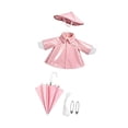 thumbnail image 1 of Divertido traje de ganso con impermeable que se ajusta a una estatua de 23 pulgadas. Accesorios de disfraz para el hogar. Rosa, 1 of 8