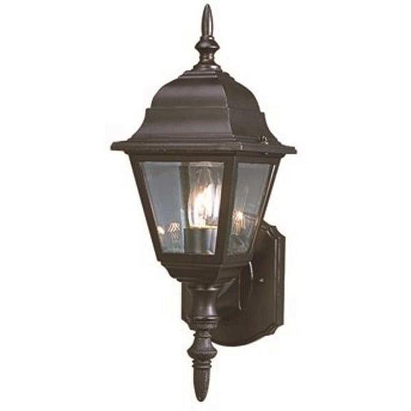 Monument 1-Light Outdoor Wall Lantern, Clear Glass, 6 X 16 X 6-1/2 In., Black, Uses 60-Watt Medium Base Lamp*