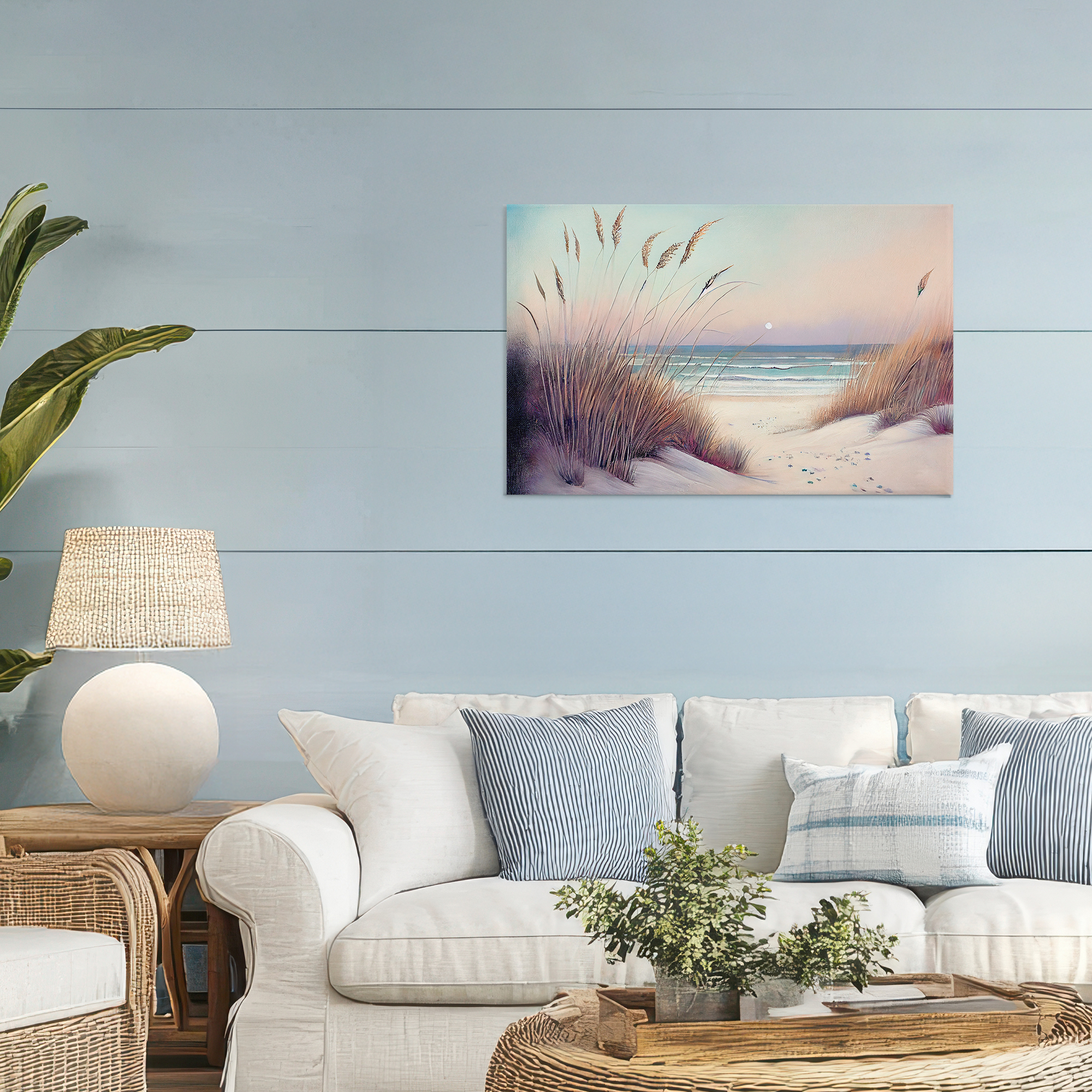 Euphoria Beach Dunes View Canvas Wall Art, design by Sasha