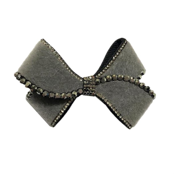 Lindo de Bowknot s de ropa de bricolaje para camisetas, bolsas de jeans gris Salvador Encantos de zapatos Bowknot