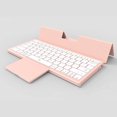 thumbnail image 1 of XDovet Wireless Bluetooth Keyboard with Trackpad with Phone Tablet Holder and Keyboard Cover for iPad, iPhone, Android Devices and Windows Tablets, Laptops and Smartphones, Pink, 1 of 6