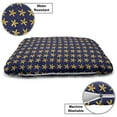 thumbnail image 3 of Abstract Pet Bed, Continuous Pattern of Prehistoric Style Stars with Dots Graphic, Chew Resistant Pad for Dogs and Cats Cushion with Removable Cover, 24" x 39", Indigo Yellow, by Ambesonne, 3 of 4