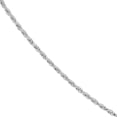thumbnail image 2 of 925 Sterling Silver Rhodium Plated Sparkle-Cut Rhodium Rope Chain Necklace 2.2mm 18 Inch Chain Necklace for Women and Me, 2 of 2