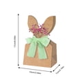 thumbnail image 3 of Boho Easter Bunny DIY Gift Bags - Kraft Paper Treat Bags with Neutral Ribbon & Dried Rabbit Ears, 12PC Gift bag 4 Rolls of Rope & 12 PC of Dried Flowers for Party Favors & Spring Celebrations, 3 of 9