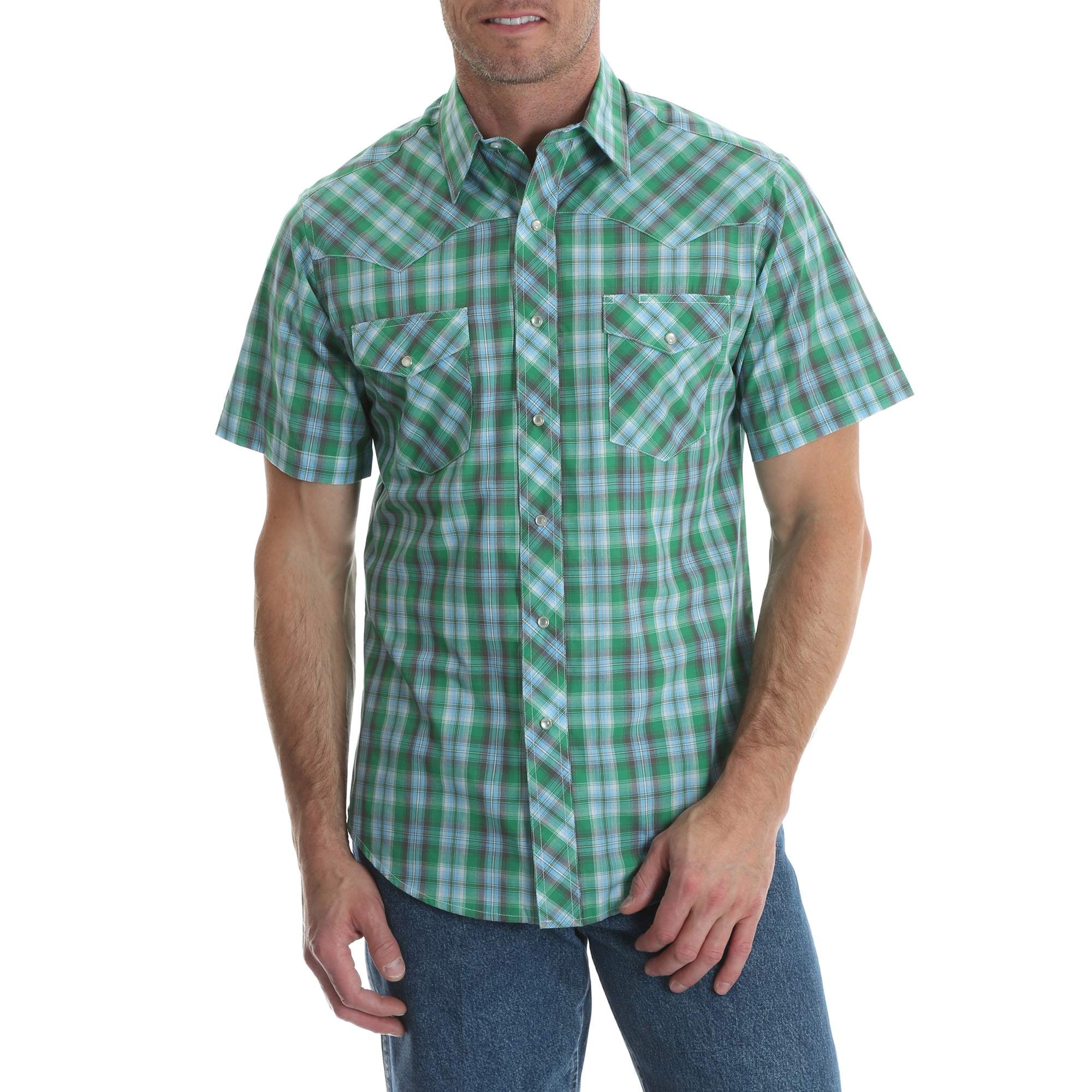 Wrangler - Big Men's Short Sleeve Western Shirt - Walmart.com - Walmart.com