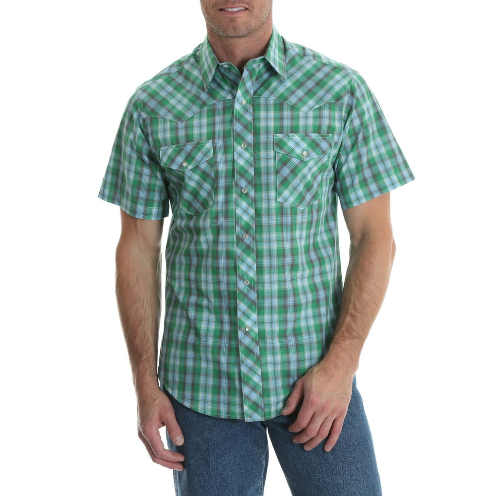 Wrangler Big Men's Short Sleeve Western Shirt