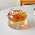 thumbnail image 2 of HUGFEGWE 2 Pcs Ribbed Glass Cups 13.9oz Ripple Drinking Glasses Set Vintage Wave Shape Iced Coffee Glasses Beverage Glasses for Cocktail Beverage Juice Milk CA919-74170, 2 of 7