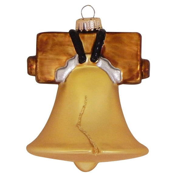 Christmas By Krebs Blown Glass Collectible Tree Ornaments (4" Liberty Bell)