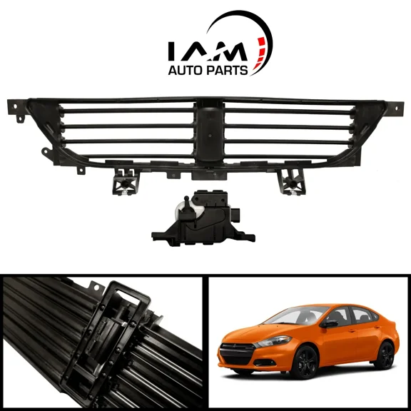 IAMAUTO 03458 Radiator Shutter Includes Actuator/Motor Compatible With 2013-2016 Dodge Dart