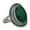 Emerald, variant on Silver Gift Ring, Red Onyx Solid 925 Sterling Silver Ring