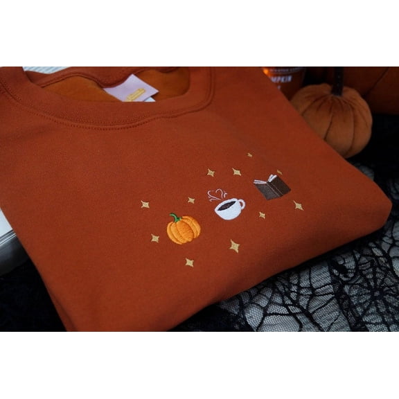 Autumn Icons Embroidered Sweatshirt