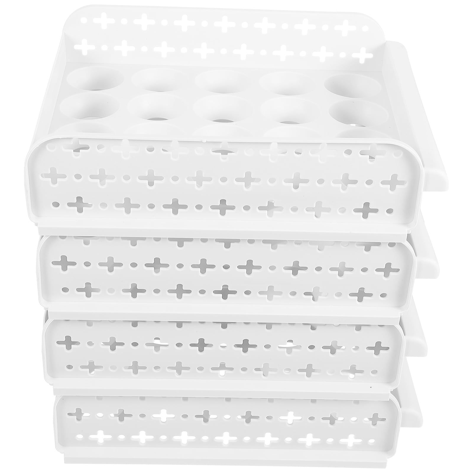 Raindrops Stackable Egg Tray for Kitchen PP Material 4 Layer Can Store 30 Eggs Per Layer