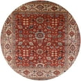 thumbnail image 1 of Ahgly Company Indoor Round Mid-Century Modern Red Oriental Area Rugs, 4' Round, 1 of 6