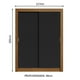 thumbnail image 3 of Ropero Closet Madesa Dallas 2 Puertas Corredizas 2 Cajones Marrón/Negro, 3 of 5