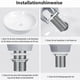 thumbnail image 3 of Tapón de drenaje para lavabo de baño, fácil instalación, conjunto de drenaje emergente para lavabos sin orificio de desbordamiento, construcción de latón macizo, resistente a la corrosión y al óxido, 3 of 5