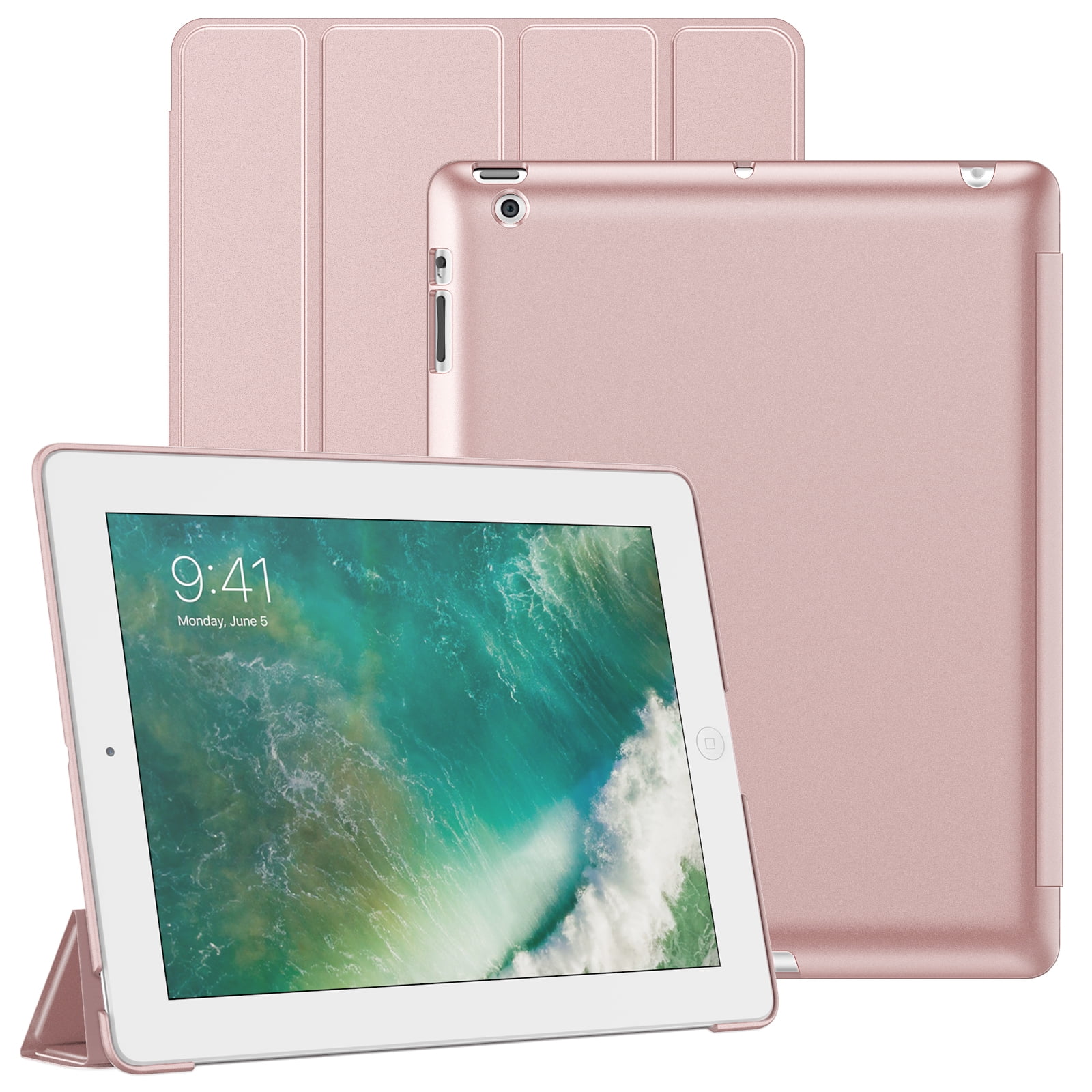Buy Jetech Case For Ipad 234 Protective Hard Back Shell Soft Touch Tablet Stand Cover Auto Wakesleep Rose Gold Online At Lowest Price In Oman