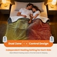 thumbnail image 5 of MCQ Thrown Size Electric Heated Blanket 60"x50" with Dual Zone Independent Control, Washable Flannel & Sherpa Fabric, 4 Heat Levels, Auto Shut-Off, 5 of 6