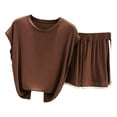 thumbnail image 2 of Besolor Ensemble d'Été 2 Pcs pour Femmes Débardeur Sans Manches Col Rond et Shorts Ensemble de Détente Survêtement, 2 of 3