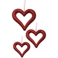 thumbnail image 4 of Large Valentine's Day Heart Ornaments for Tree,9.84 Inch Glitter Heart Ornaments Valentines Wreaths Foam Hang Valentines Decoration for Front Door Holiday Wedding Anniversary(Red), 4 of 6