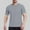 Gray, variant on Elvqul Tee Shirts for Men Stylish Solid Color T-Shirts Brown Pullover Crew Neck Workout Daily Short Sleeve Mens Shirts Sports