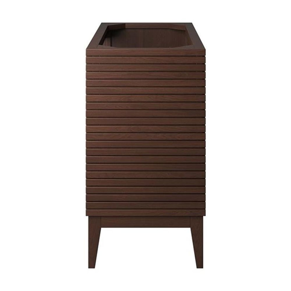 Modway Ledger 36" 2-Door Wood Bathroom Vanity Cabinet in Walnut