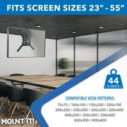 Mount-It! Flip-Down Ceiling TV Mount, Fits Screen Size 23-55 , 44 lb. Capacity, Adjustable Height, Works With Slanted Ceiling