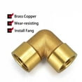 thumbnail image 3 of 1/8" 1/4" 3/8" 1/2" Female x Male Thread 90 Deg Brass Elbow Pipe Fitting Connector Coupler For Water Fuel Copper, 3 of 10