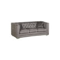 thumbnail image 3 of Best Master Furniture DeLuca 3 Pieces Embellished Tufted Living Room Set, Gray, 3 of 4