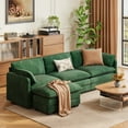 thumbnail image 6 of Sectional sofa,Lofka 110.2" L Shaped Cloud Sectional couch with Ottoman and Deep Seat, Upholstered couches for Living Room, Bedroom and Apartment, Green couch, 6 of 12