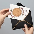 thumbnail image 3 of 50 sobres de invitación negros de 18,5 x 13,5 cm, sobres de 5 x 7 pulgadas con solapa en V, sobres de sellado rápido con borde dorado para cumpleaños, bodas, graduaciones, tarjetas de felicitación, 3 of 5