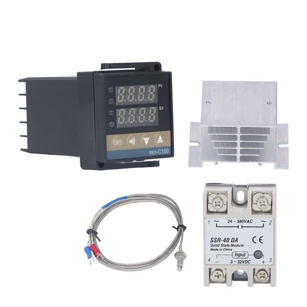Kit De Controlador De Temperatura REX C100, Controlador PID Impermeable De Alta Precisión Con Sonda De Acero Inoxidable, Fácil De Operar, Para Granja 100 V-240 V