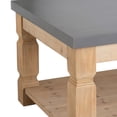 thumbnail image 5 of A&B Home Rectangular Wood Coffee Table with 3 Turned Legs and Low Tier Shef - Natural, Gray Finish, 5 of 5