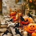 thumbnail image 4 of Halloween Black Fake Ravens Realistic Looking Decorative Birds for Indoor Outdoor Display, 4 of 7