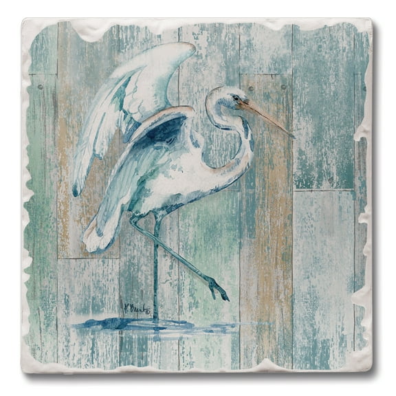 Thirstystone "Arianna Egret" 4-Pack Tumbled Tile Coasters