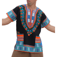 thumbnail image 4 of Men's Plus Size African Dashiki Print Ethnic Top Traditional Tribal Pattern Short Sleeve Oversized Casual Shirt, 4 of 5