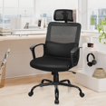 thumbnail image 1 of Costway Mesh Office Chair High Back Ergonomic Swivel Chair w/ Lumbar Support & Headrest, 1 of 9