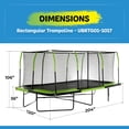 thumbnail image 2 of Plexalife - Mega 10' X 17' Gymnastics Style, Rectangular Trampoline Set with Premium Top-Ring Enclosure System - Green/Black, 2 of 6