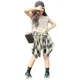 thumbnail image 5 of Conjunto de dos piezas de falda a cuadros de verano, ropa infantil de moda para niñas, falda a cuadros y camiseta, conjunto de pantalones, 5 of 5
