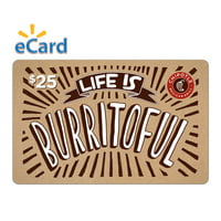 Deals on $25 Chipotle Gift Card Email Delivery