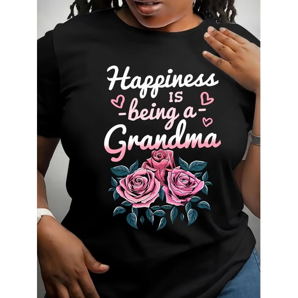 I'M Very Happy to Have a T-Shirt with a Grandma Pattern, Short Sleeves, And a Round Neck For Adult, Men, Women, Teen, Teenager, Adolescent, Youth