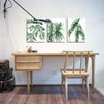thumbnail image 5 of Canvas Wall Art Contemporary Simple Green Leaf Painting Wall Art Decor - 3 Panels Framed Canvas Prints Small Fresh Tropical Plants Watercolor Giclee Ready to Hang Home Decorations Office Decor Gift, 5 of 6