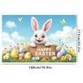 thumbnail image 3 of Aqestyerly Festival Cute Easter Background Cloth Spring Party Scene Background Decoration Festival Cute Easter Egg Rabbit Background Cloth Spring Party Scene Banner Background Decoration, 3 of 9