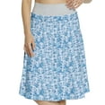 thumbnail image 1 of Women's Skull Doodle Skulls Overlapping A-line Printed Skirt Casual Wear, M, Pale Blue Pale Blue, by Ambesonne, 1 of 1