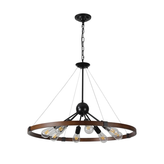 CoSoTower 8-Light Retro Farmhouse Chandelier For Kitchen, Living room, Dining room(No Bulbs)