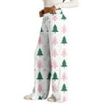 thumbnail image 6 of Endives Pants For Women Christmas Printed Fashion Wide Leg Casual Pants Loose Running Pants Sports Pants, 6 of 6