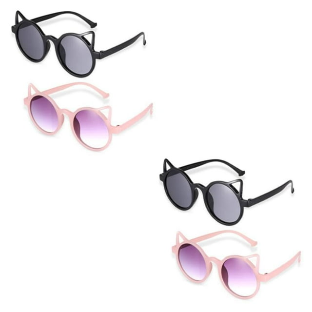 Transemion 2piece Comfortable Children Sunglasses With Wide Application And UV 380 Protection Picnic Cute 2Set
