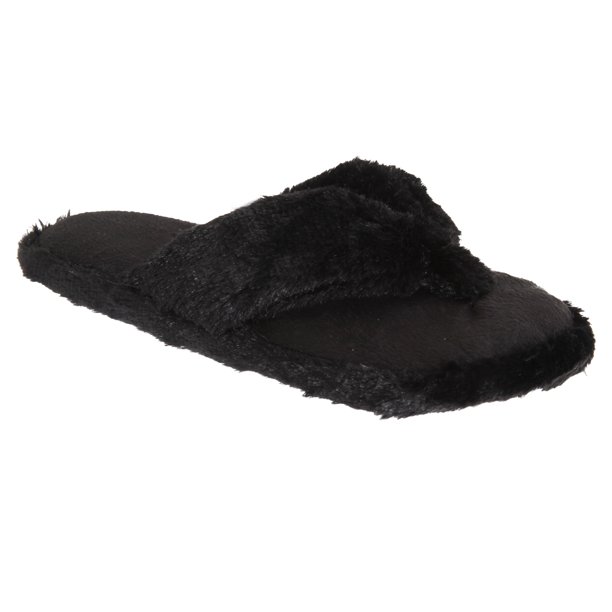 Forever Dreaming Womens Fluffy Memory Foam FlipFlop Slippers